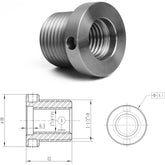 1"x8TPI Female to 1-1/2"x8TPI Male Thread Adapter for Woodworking Lathe Headstock Spindle Woodturning.